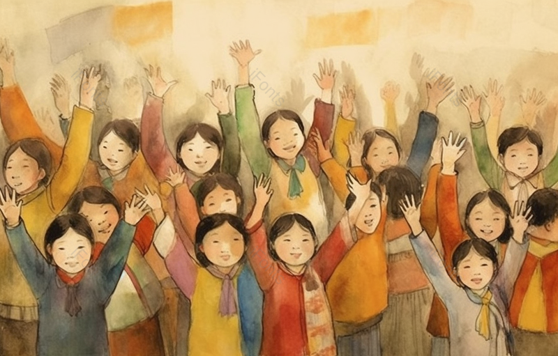 一群儿童手绘背景,插画/手绘图,插画/手绘图库,插画/手绘图下载,插画/手绘